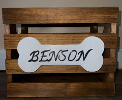 Personalized Dog Toy Box Wooden | Custom Pet Storage Bin | Dog Toy Organizer | Dog Lover Gift | Painted Dog Name Box