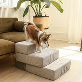 Velvet Pet Stairs, Dog Furniture, Removable Cover, Small Dog Steps