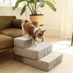 Velvet Pet Stairs, Dog Furniture, Removable Cover, Small Dog Steps