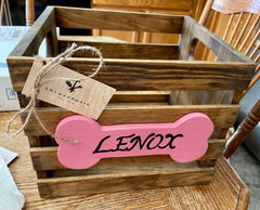 Personalized Dog Toy Box Wooden | Custom Pet Storage Bin | Dog Toy Organizer | Dog Lover Gift | Painted Dog Name Box
