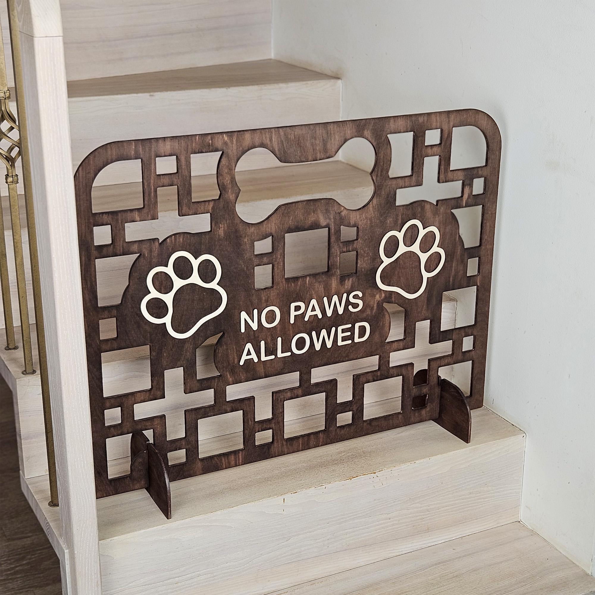 Freestanding Wooden Dog Gate for Stairs – 1 Meter Wide Pet Barrier, Self Standing Stair Stopper for Dogs, Custom Size Dog Stair Blocker