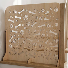 Freestanding Wooden Dog Barrier for Stairs and Doorways