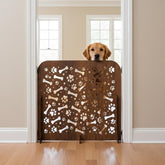 Freestanding Wooden Dog Barrier for Stairs and Doorways