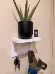 Dog Leash Holder with Shelf, Wall Organizer, Entryway Pet Storage Hook Rack