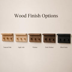Wooden Dog Leash Holder Shelf, Entryway Pet Organizer, Dog Leash and Key Holder