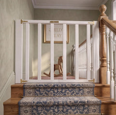 Custom Wooden Stair Gate | Middle Opening Baby & Dog Barrier for Hallways