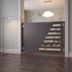 Custom Baby Gate | Wooden Geometric Dog Barrier | Modern Hallway Divider