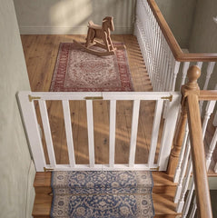 Custom Wooden Stair Gate | Middle Opening Baby & Dog Barrier for Hallways