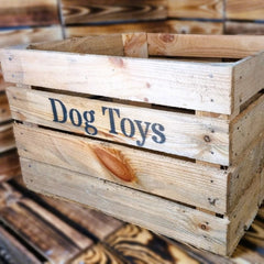 Large Dog Toys Storage Box Wooden Crate