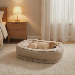 Oval Orthopedic Pet Bed with Removable Cover