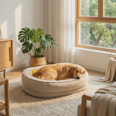 Oval Orthopedic Pet Bed with Removable Cover