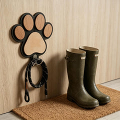 Wooden Dog Paw Leash Holder, Pet Wall Hook, Entryway Organizer