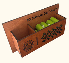 Dog Leash Holder and Organizer with 3 Wall Hooks and Storage