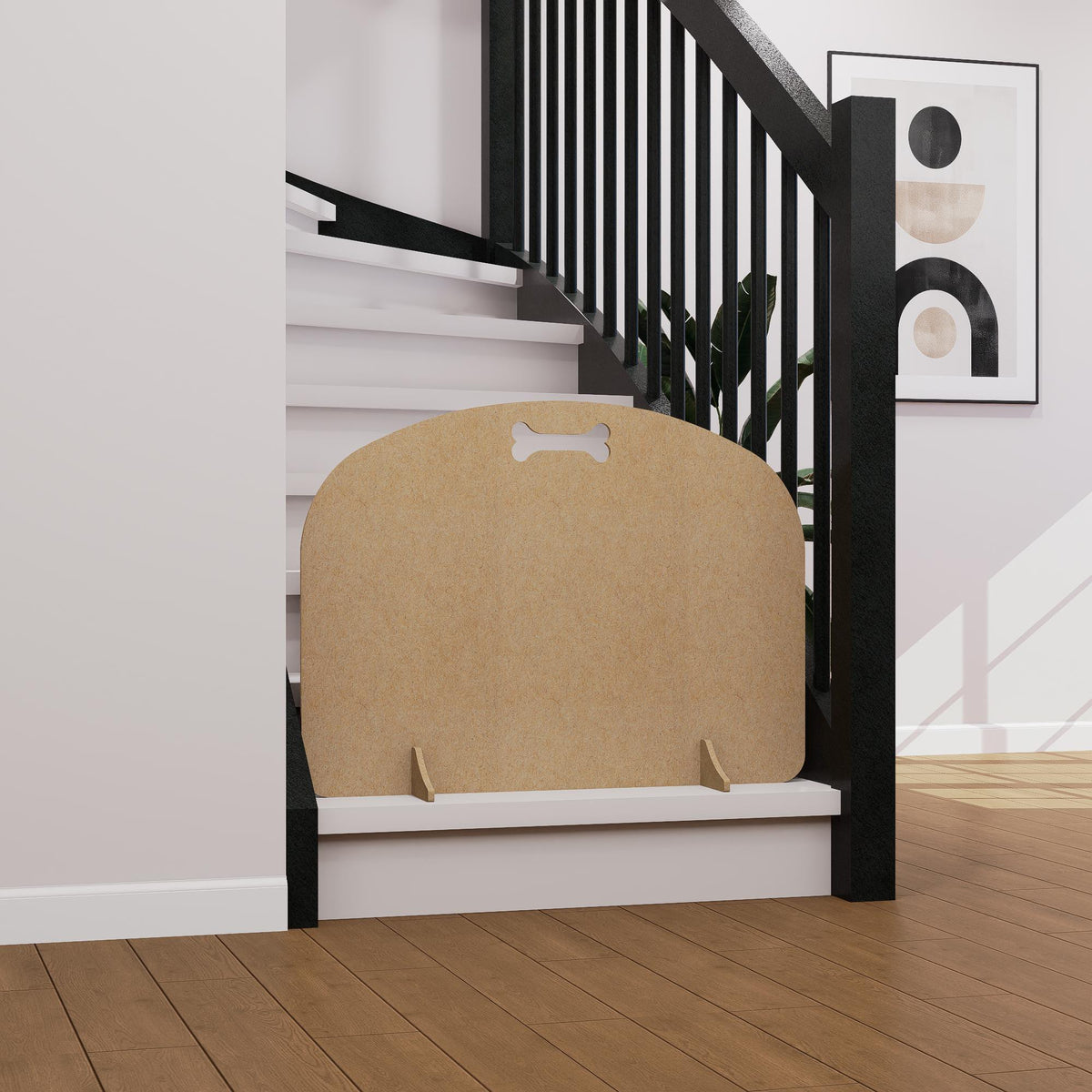 Freestanding Pet Gate: Curved Design, Custom Size Options