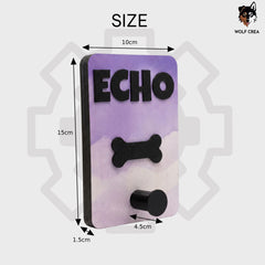 Personalized Dog Leash Holder: Custom Name Wall Mount with Paw or Bone Design